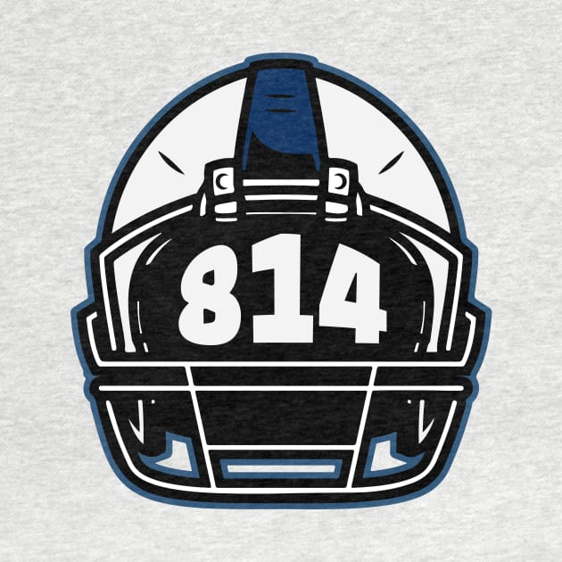 Retro Football Helmet 814 Area Code State College Pennsylvania Football by SLAG_Creative